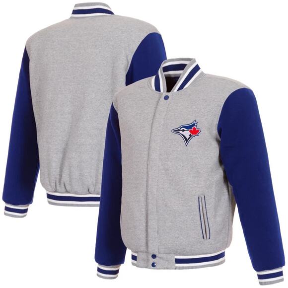 Toranto Blue Jays JH Design Reversible Fleece Jacket - Picture 1 of 5